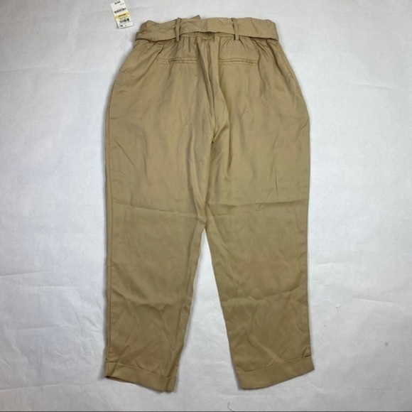 Maison Jules Beige Belted Pocketed Crop Pant - Picture 9 of 10